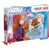 Clementoni Clementoni-26452-Supercolor Disney Frozen 2-60 maxi pezzi, puzzle bambini, Multicolore, 26452